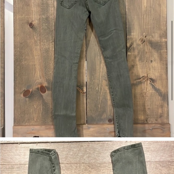 Mother The Looker fantasy forest green skinny jeans size 25 - Picture 1 of 4